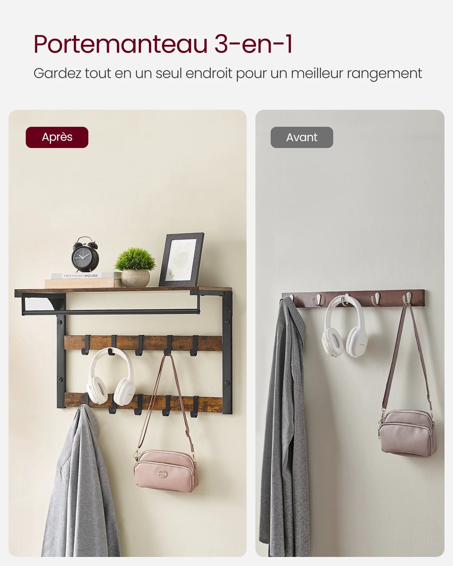 Porte Manteau Mural - Arco