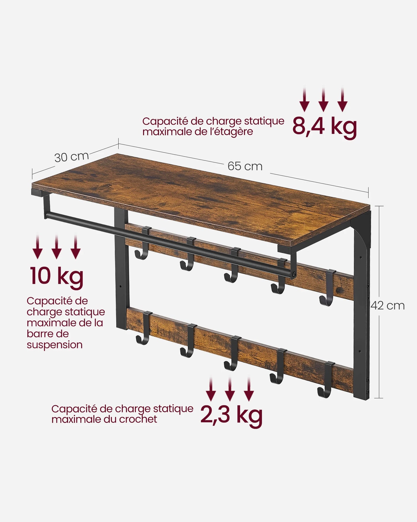 Porte Manteau Mural - Arco